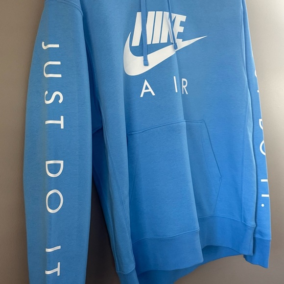 Nike Air "Just Do It" Pullover Hoodie - NWT - University Blue - Size M - Picture 4 of 8